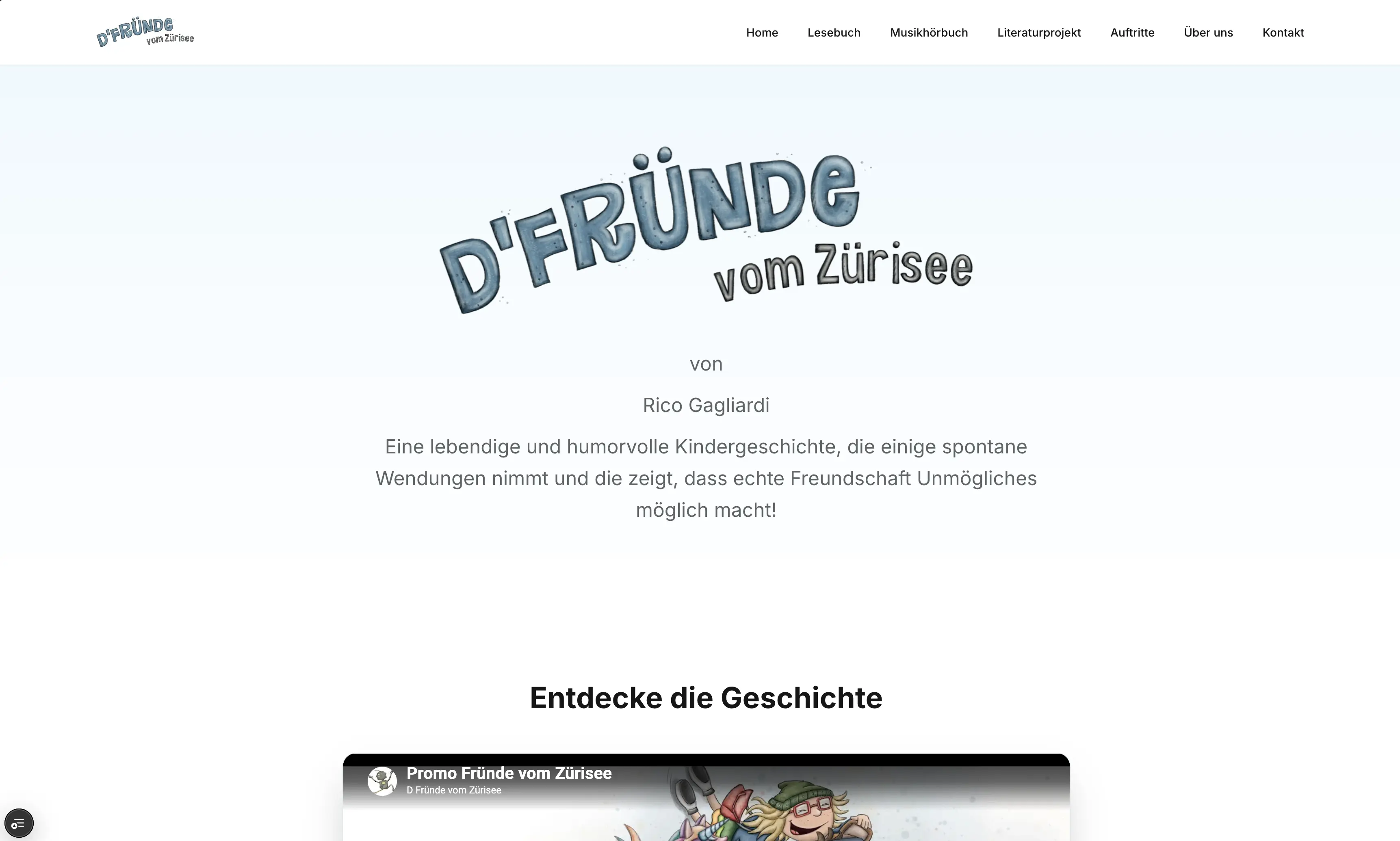D'Fründe vom Zürisee – Kinderbuch Website aus der Schweiz
