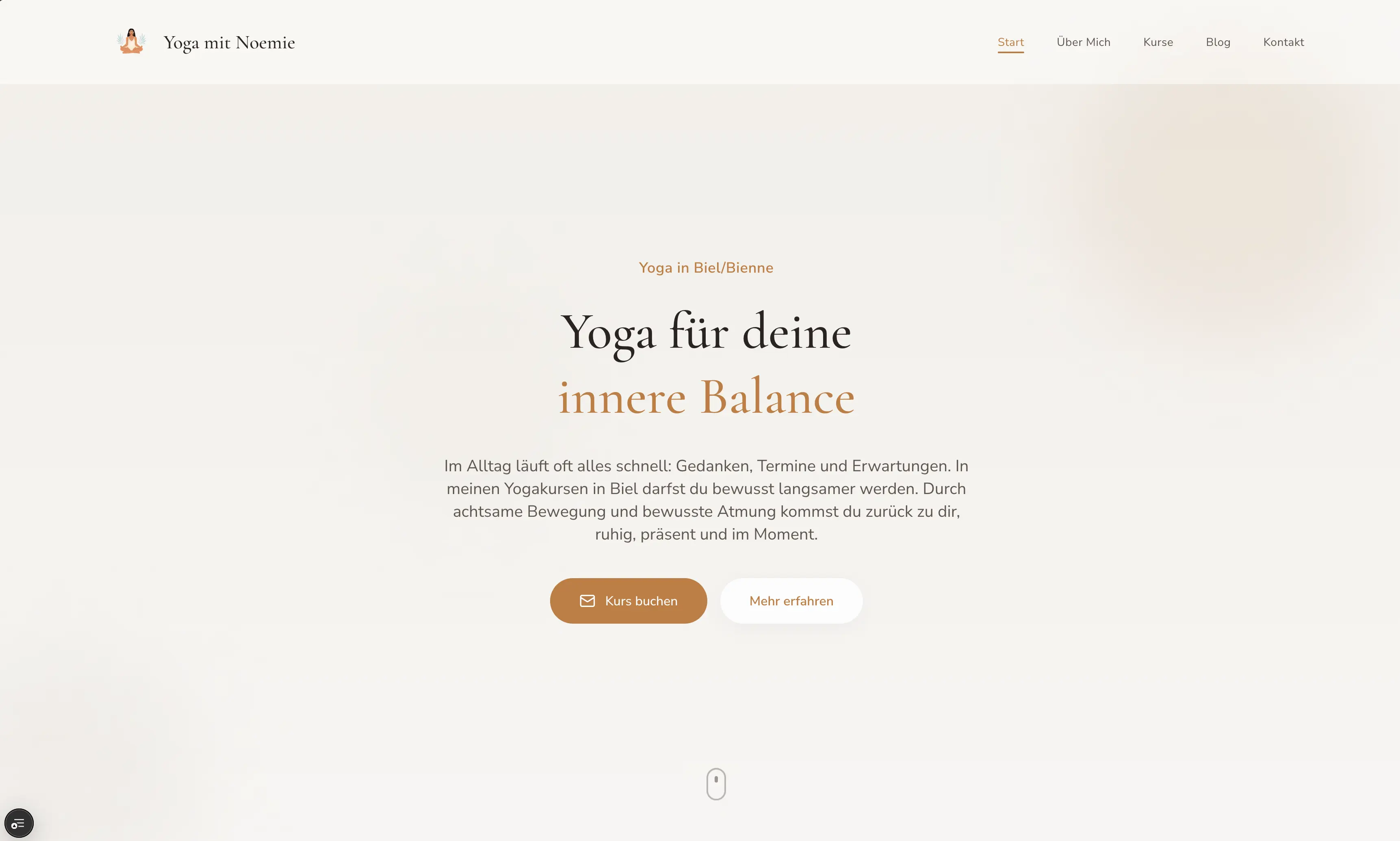 Noémie Sofia Yoga – Website für Yoga-Lehrerin in der Schweiz