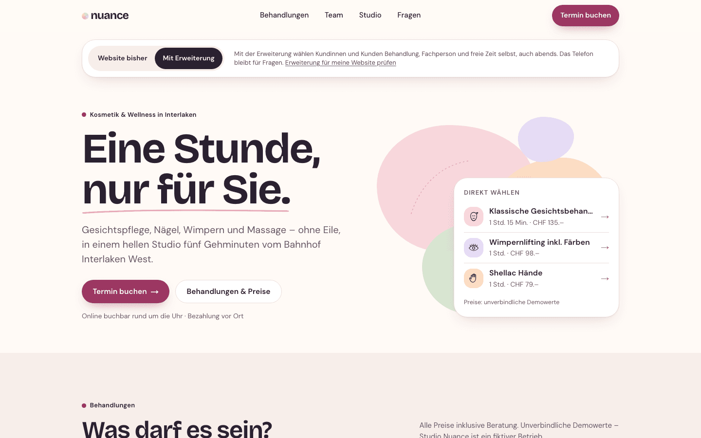 Vorschau der Konzeptdemo Studio Nuance