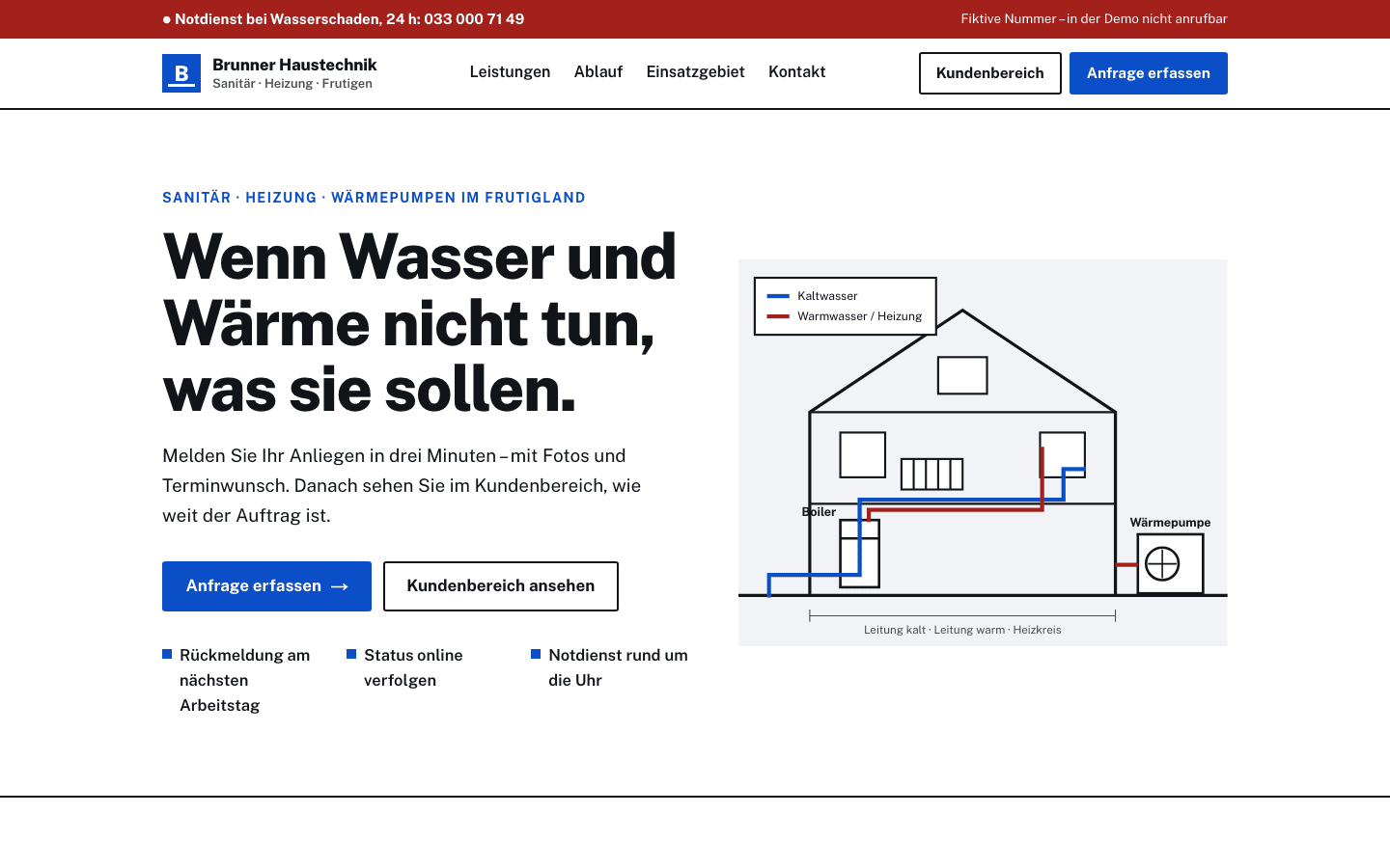 Vorschau der Konzeptdemo Brunner Haustechnik